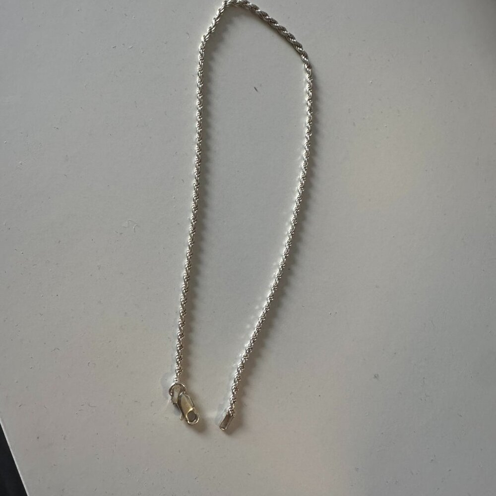 NEW Sterling Silver Anklet Ankle Bracelet - Singapore - 10"